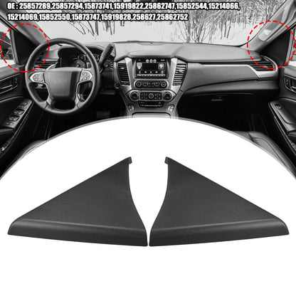 2 x Front Door Upper Trim Panels for Chevy Silverado & GMC Sierra