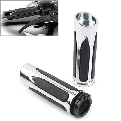 Chrome Handlebar Hand Grips for Harley Touring Road Electra Glide Softail (N/A)