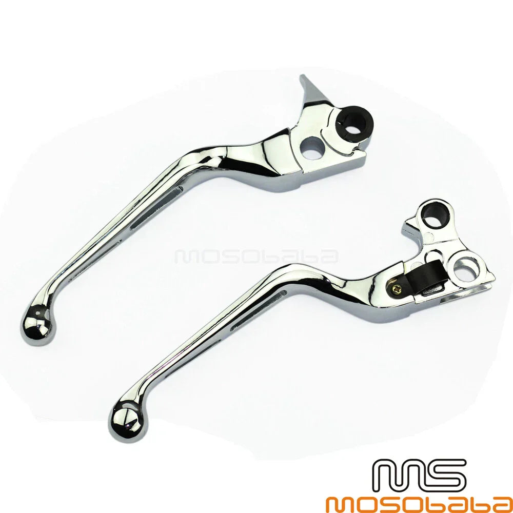 Chrome Billet 3 Slot Brake Clutch Levers for Harley Dyna Sportster Softail FLHR