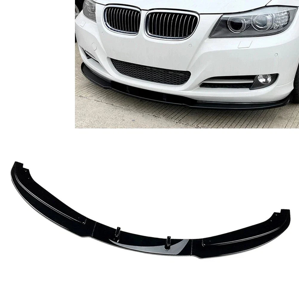 Front Bumper Spoiler Lip for BMW 3 Series E90 2009-2012 Bright Black