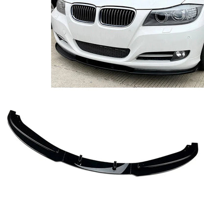 Front Bumper Spoiler Lip for BMW 3 Series E90 2009-2012 Bright Black