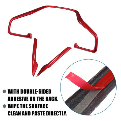 3 x Front Car Steering Wheel Cover Trim for Honda Civic (2016-2021)