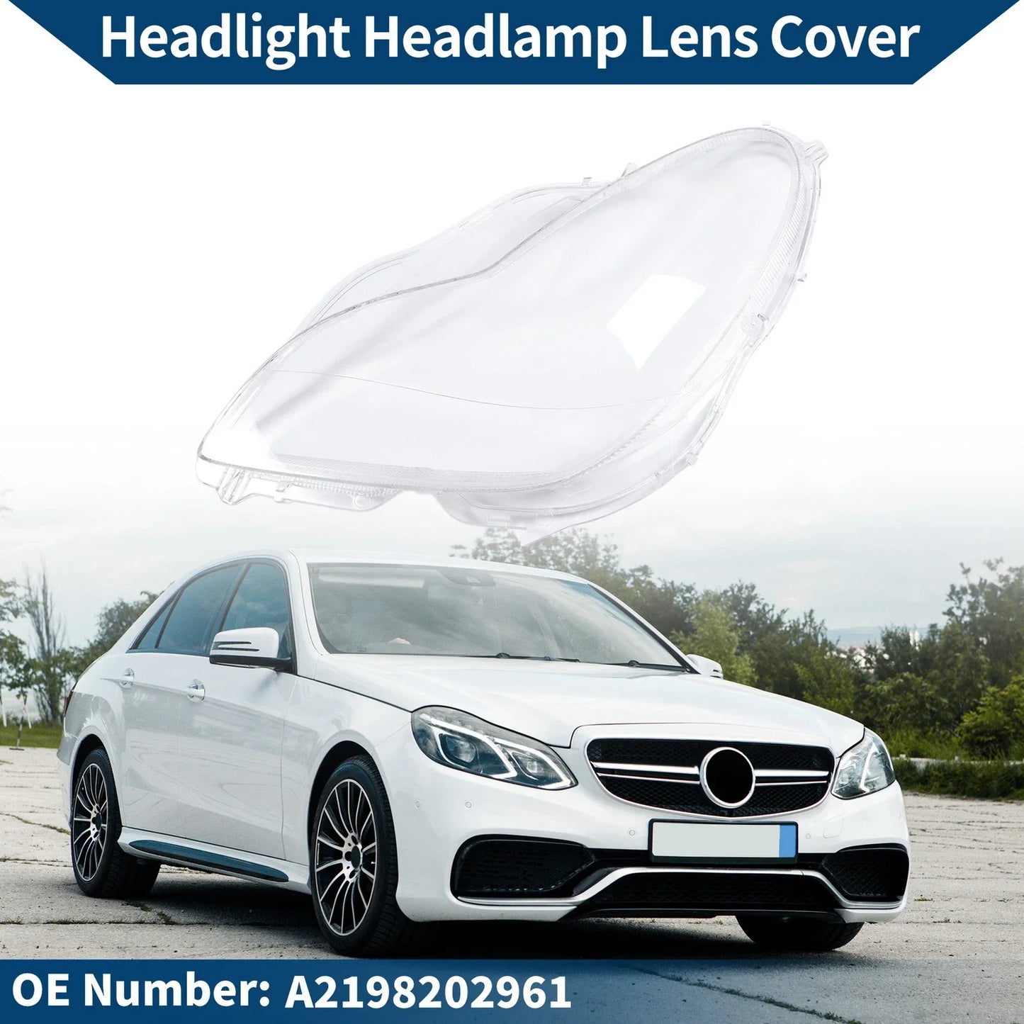 Front Left Headlight Lens Cover for Mercedes-Benz (2006-2011)