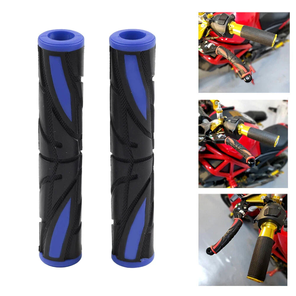 Blue Motorbike Brake Clutch Lever Grips Rubber Sleeve Cover for GZ