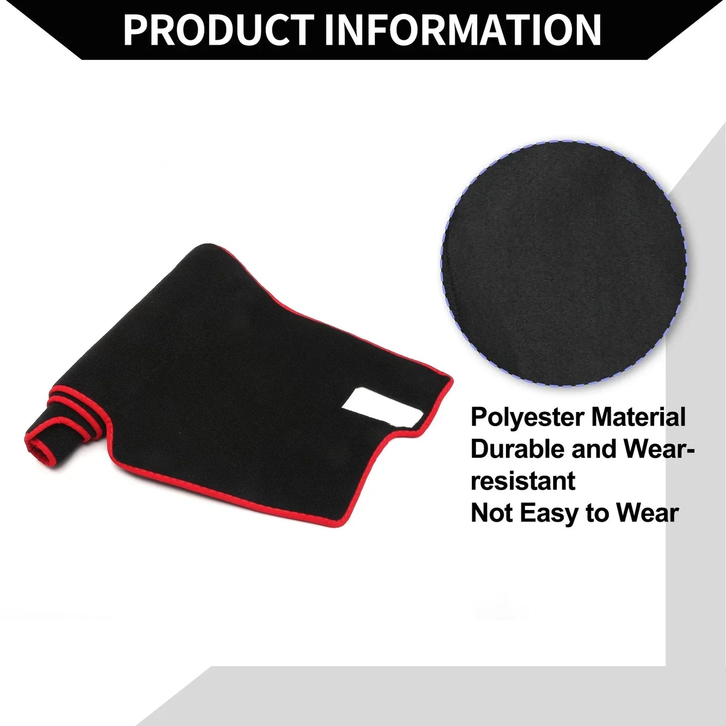 Dashboard Cover Mat for Honda Civic 11th 2021-2024 Protector Black Red 1 Set