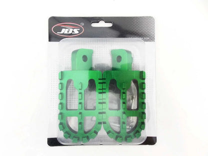 CNC Billet Alloy Foot Pegs for Honda XR70 (1997-2004) -  Green Footrests