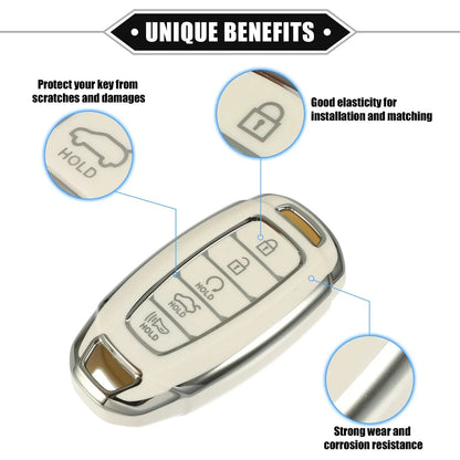 5 x Remote Keyless Key Fob Case Cover for Hyundai Elantra (2011-2016)