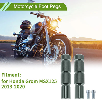 Motorcycle Foot Pegs for Honda Grom MSX125 2013-2020 Aluminum Alloy Gray