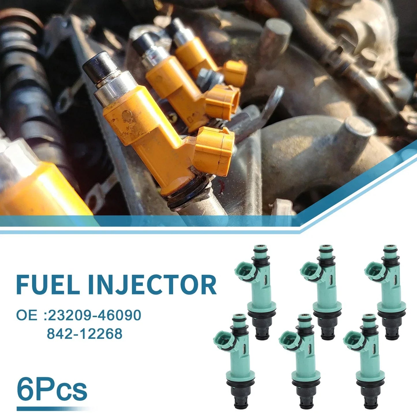 Fuel Injector 3.0L for Lexus GS300 Base Sedan (1998-2005) - 6 x Blue Injectors