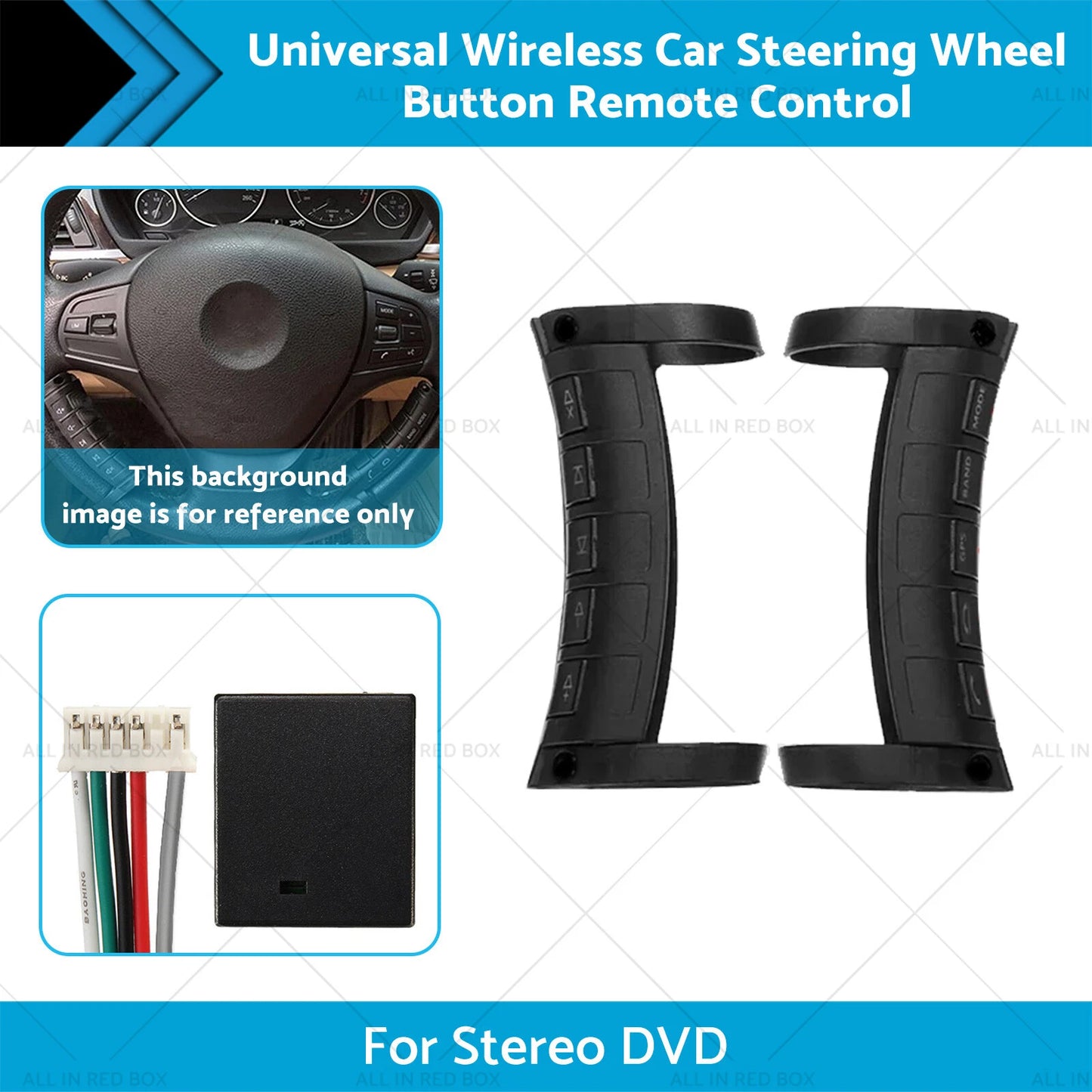 Wireless Car Steering Wheel Button Remote Control for Stereo DVD