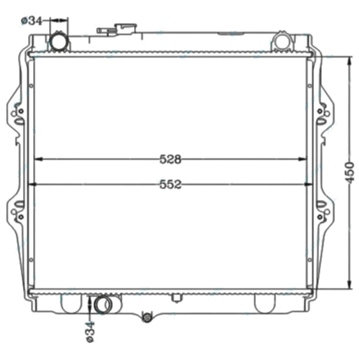 Alloy Core Radiator for Toyota Hilux LN147 LN167 LN172 4cyl 3.0L 5L (1997-2000)