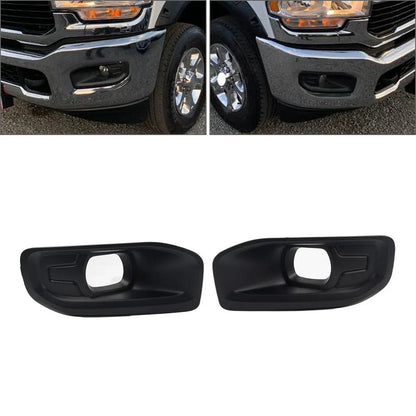 Fog Light Bezel Covers for Dodge Ram (2019-2024) - Black ()