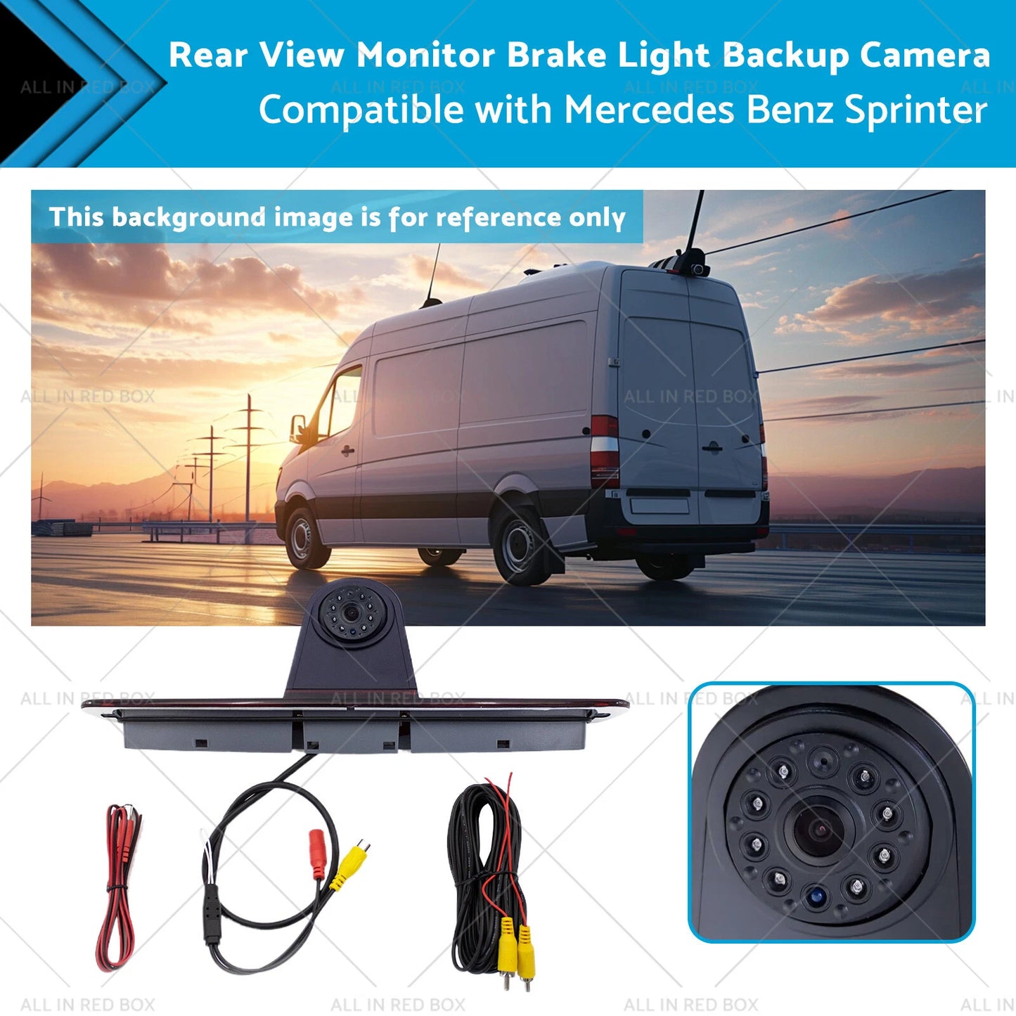 Rear View Brake Light Backup Camera for Mercedes Benz Sprinter (2007-2023)
