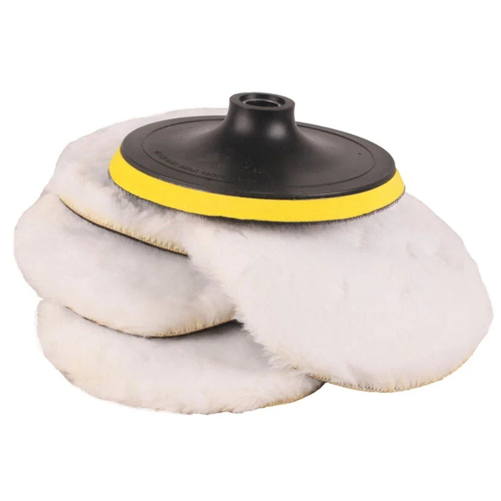 5 x Polishing Wheel Pad With Soft Wool Ball Bonnets Cleaning Tools