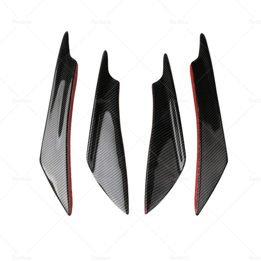 4x Carbon Fiber Bumper Canard Splitter Diffuser Lip for Car