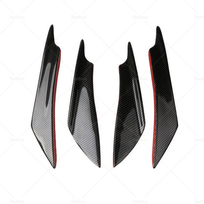 4x Carbon Fiber Bumper Canard Splitter Diffuser Lip for Car