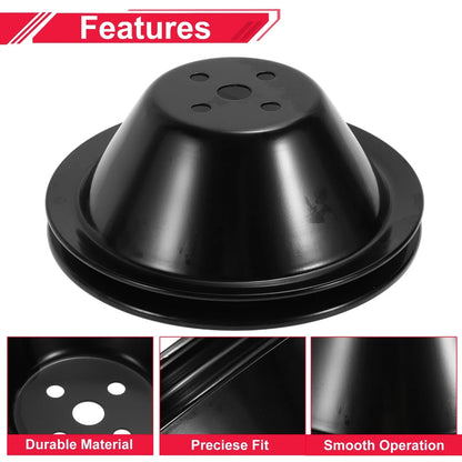 SWP Single-Groove Short Water Pump Pulley for Chevy SBC Small Block (1968-1986)