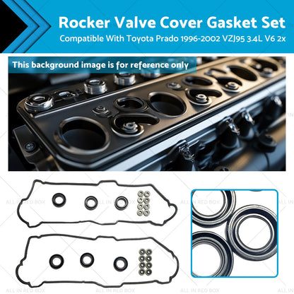 Rocker Valve Cover Gasket for Toyota Prado VZJ95 3.4L V6 (1996-2002) 2x