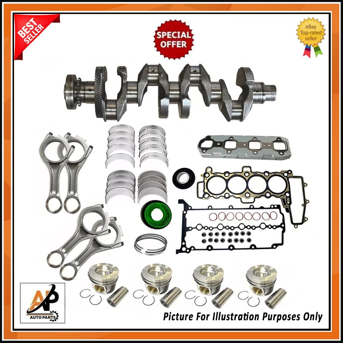 Crankshaft Rebuild Kit for Land Rover Discovery 2.0D 204DTD (2005–2009)