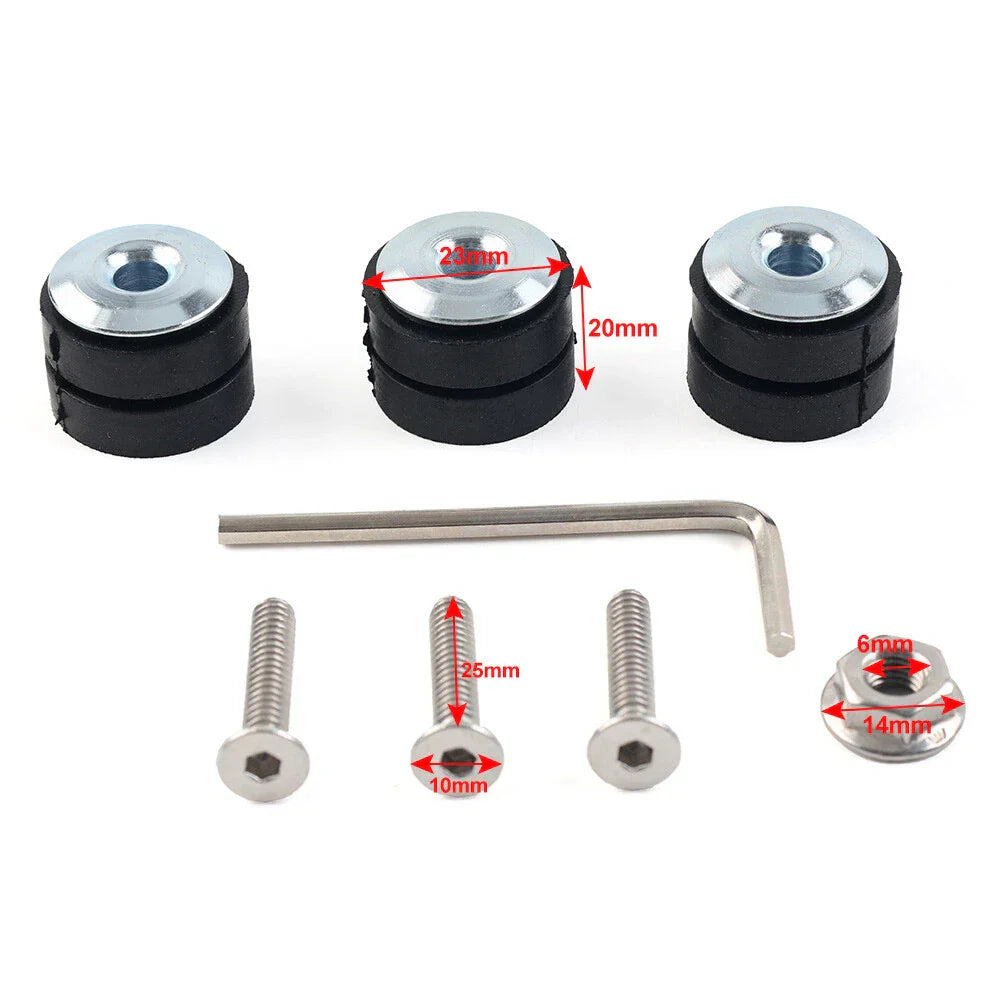 8 Pcs Windshield Washer Grommets & Screws for Buick GMC