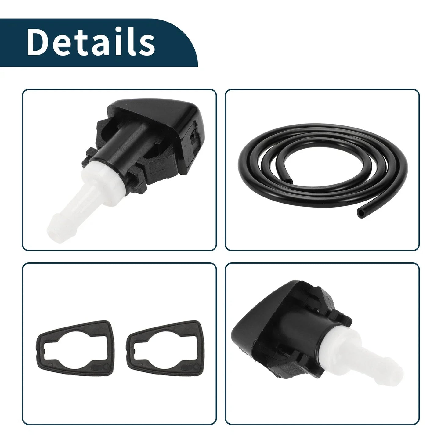 Windshield Washer Nozzle & Fluid Hose for Dodge Grand Caravan (2011-2023)