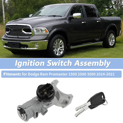 Ignition Lock Cylinder W/ 2 Keys for Dodge Ram Promaster 1500 (2014-2023)