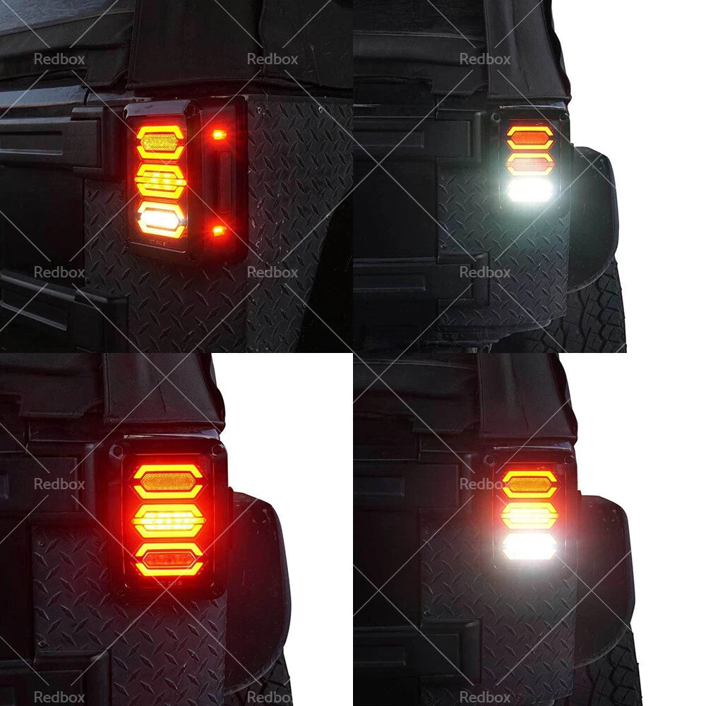Smoked Black LED Tail Lights for Jeep Wrangler JK (2007-2017)