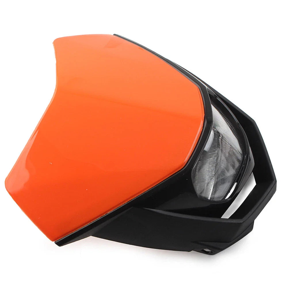 Universal Headlight Fairing for Supermoto Dirt Bike - Orange