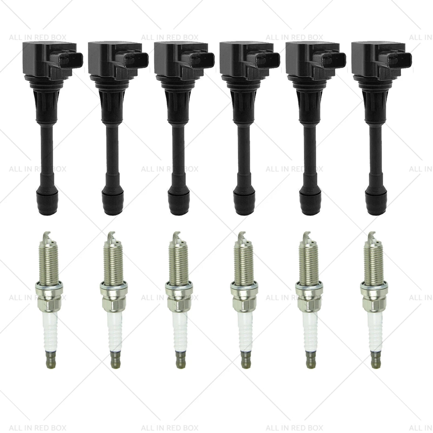 6x Ignition Coils & 6x Spark Plugs for Nissan Renault 3.5L (2005-2015)