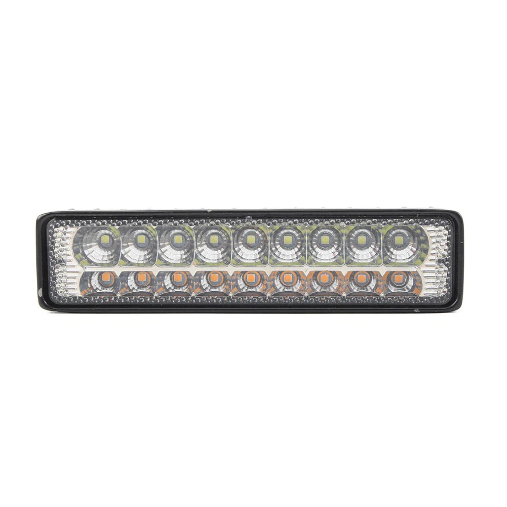 6" LED Work Light Bar Dual Color White Amber for Car