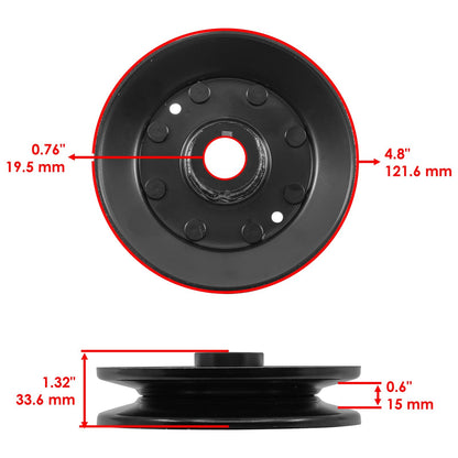 Deck Spindle Pulley Replacement for John Deere STX30 STX38 (30–38) (2005–2018)