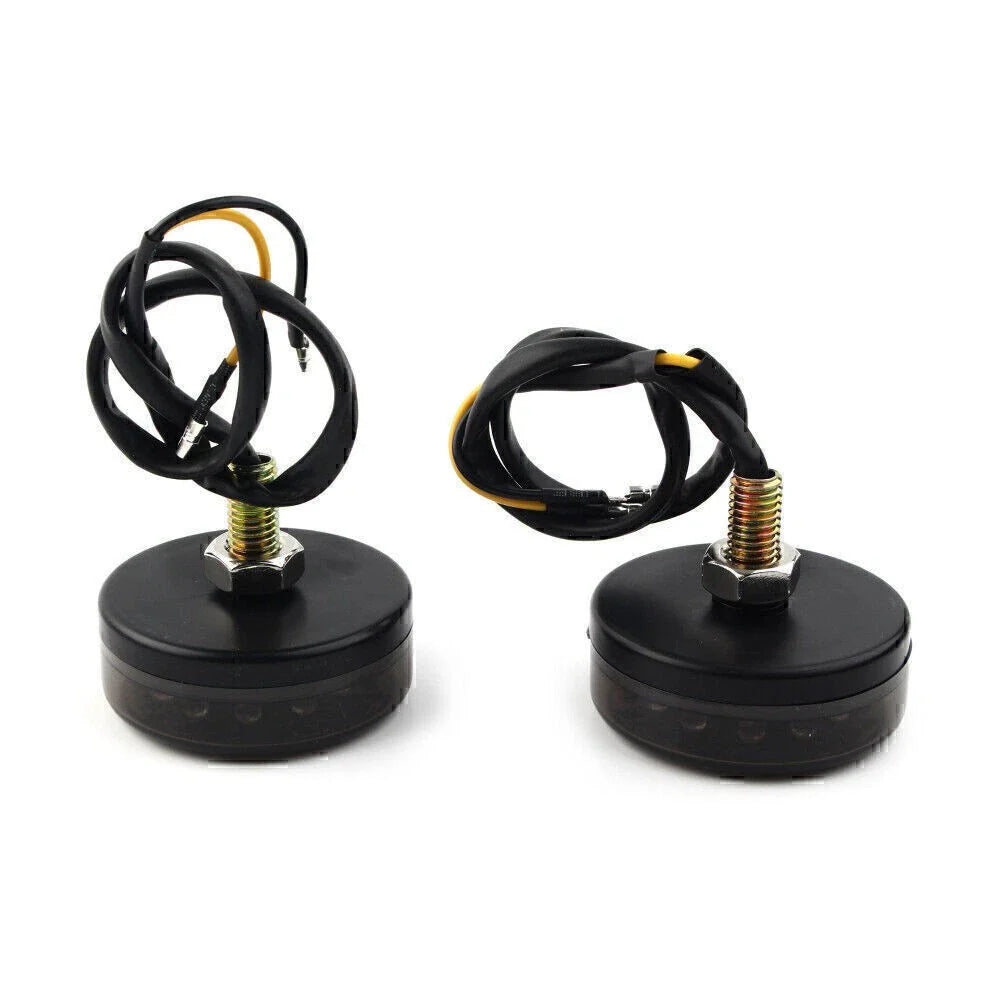 LED Round Smoke Turn Signal Indicator Light for Car 12V