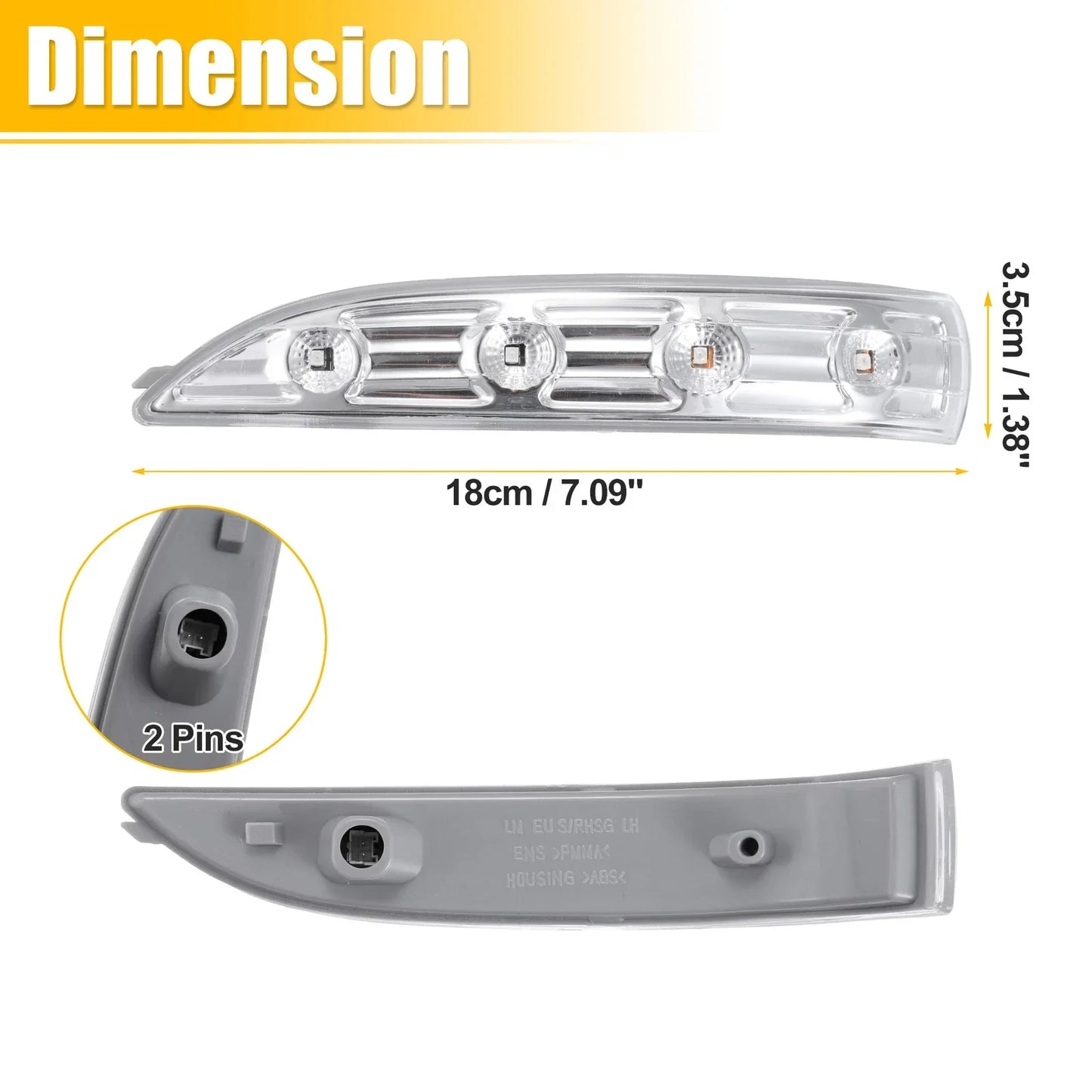 LED Front Mirror Turn Signal Lights for Hyundai Tucson (2 x)