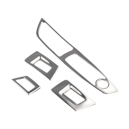 Polished Interior Door Window Lift Button Cover Trim for BMW 5 Series