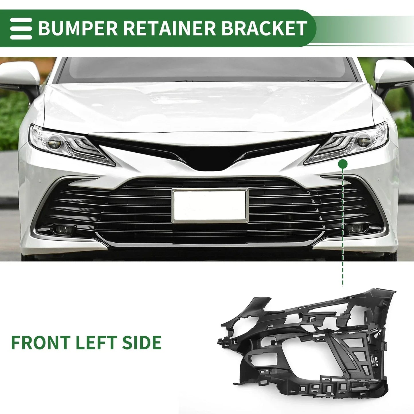 Left Front Bumper Retainer Bracket for Mercedes Benz C300 (2015-2021)