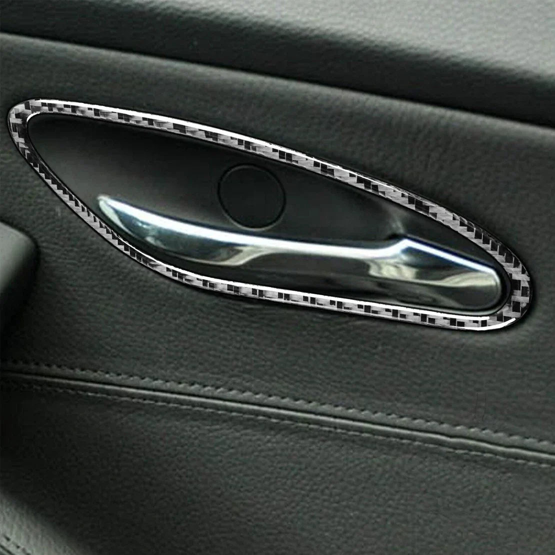 Carbon Fiber Front Door Handle Cover Trim for BMW 6 Series E63 E64 (2004-2010)