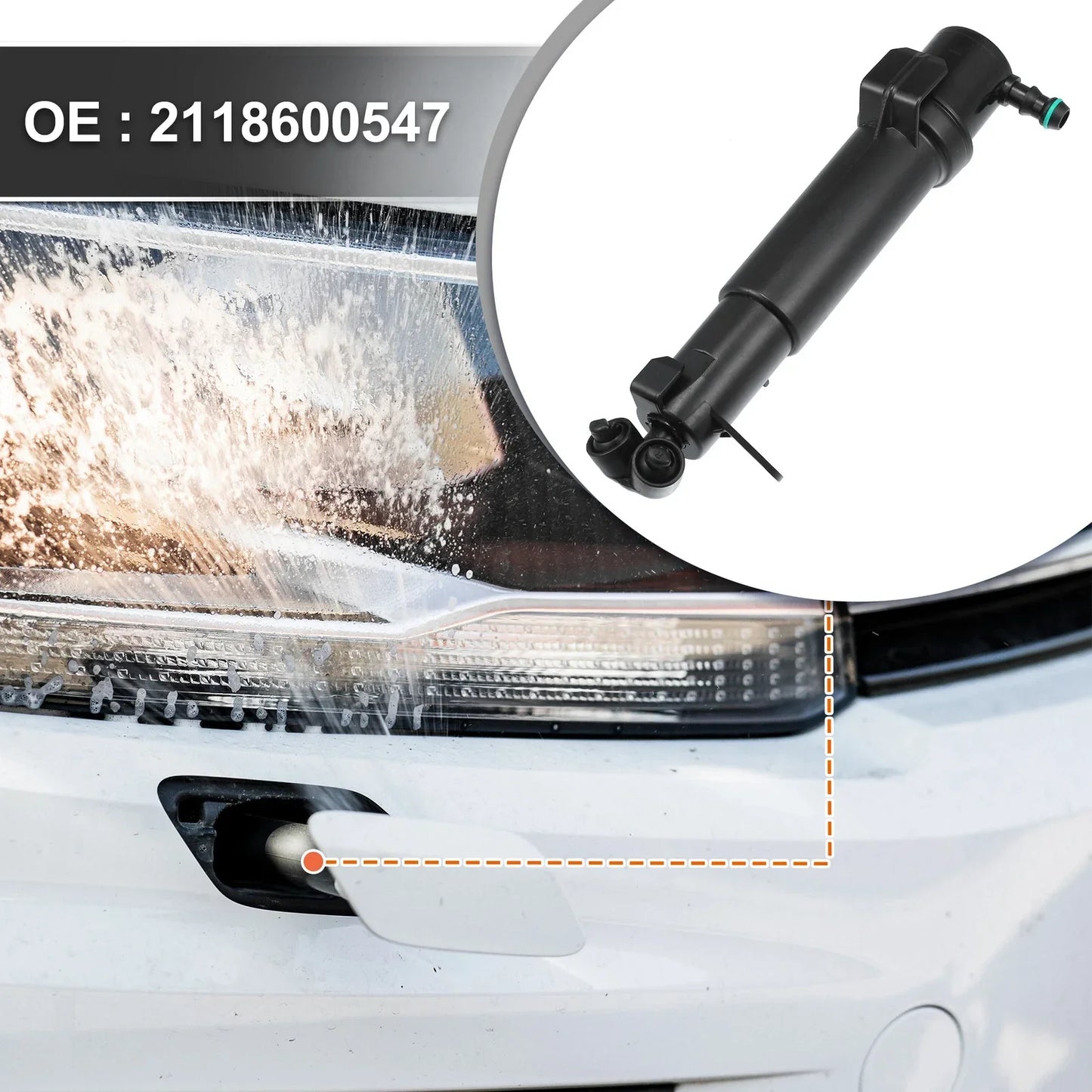 Front Left Headlight Washer Nozzle for Mercedes-Benz E 320 (2003-2007)