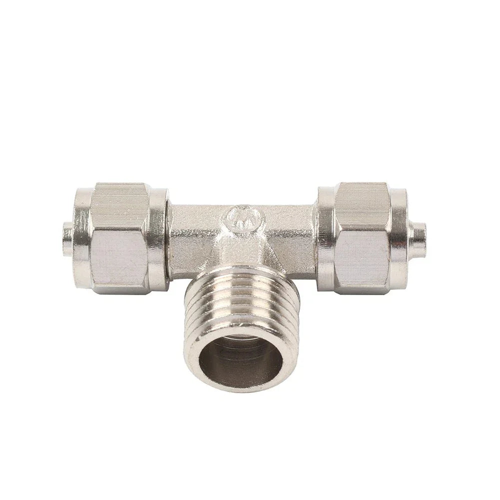 3 x Lock Cylinder Air Pipe Tee Joint 6mm for Tire Changer