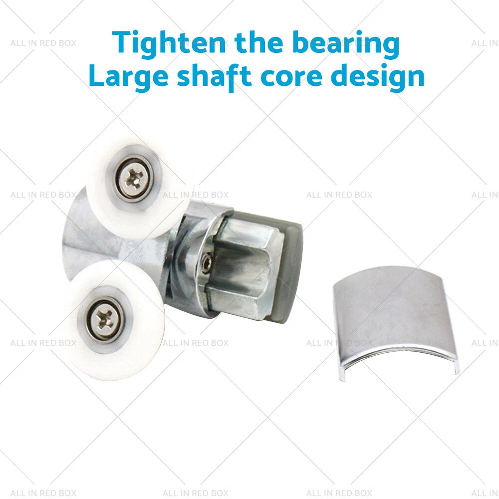 4 x Zinc Alloy Shower Door Rollers Twin 23mm for Various Models