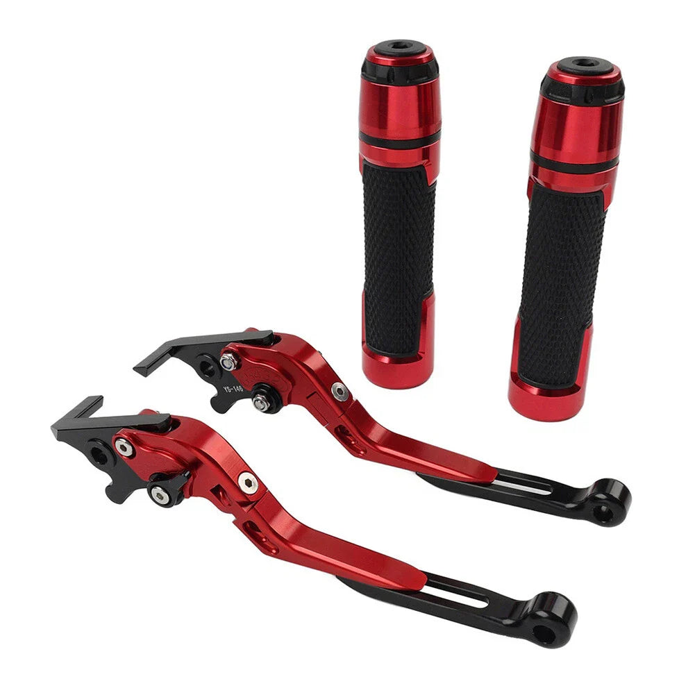 Red Extendable Brake Clutch Lever Grip Set for Ducati Panigale (2016-2020)