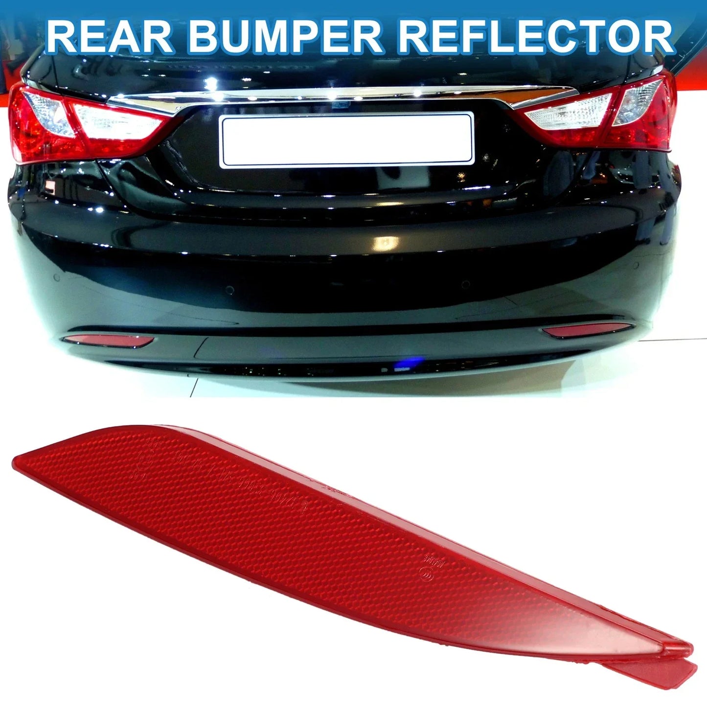 Rear Left Bumper Reflector for Hyundai Sonata (2011-2013) Red