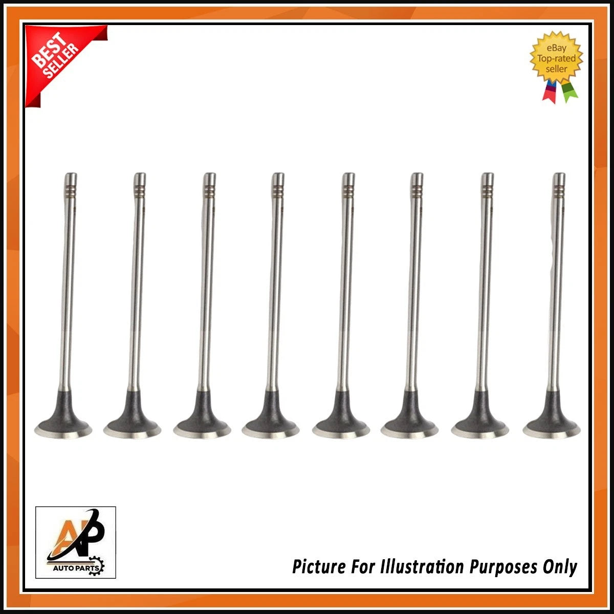 Exhaust Valves Set of 8 Replacement for Mini Cooper S 1.6 (2006–2013)