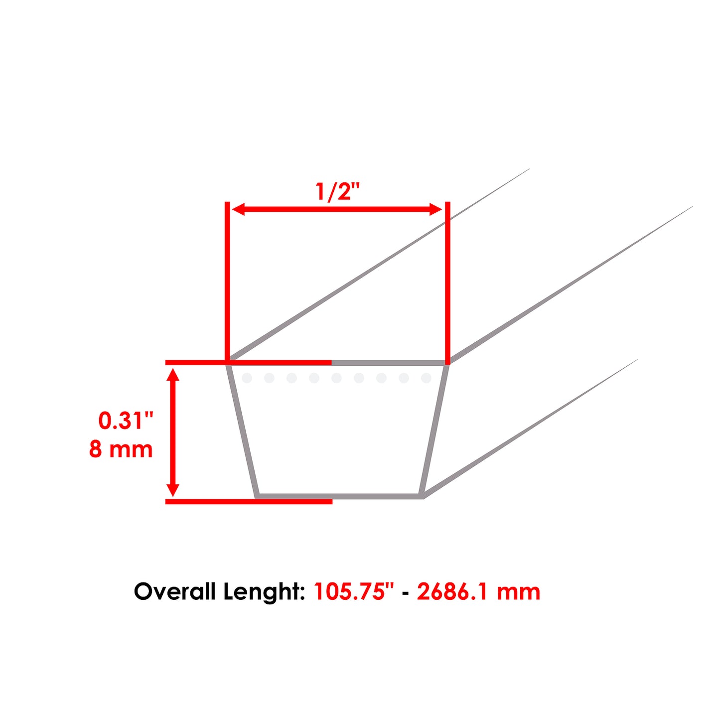 Aramid Deck Belt Replacement for Husqvarna YTH224T YTH22K46 (2020–2024)