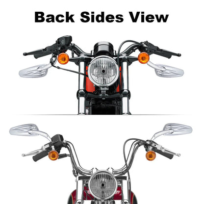 Chrome 8mm Rear View Mirrors for Harley Sportster XL883 1200 Touring Softail