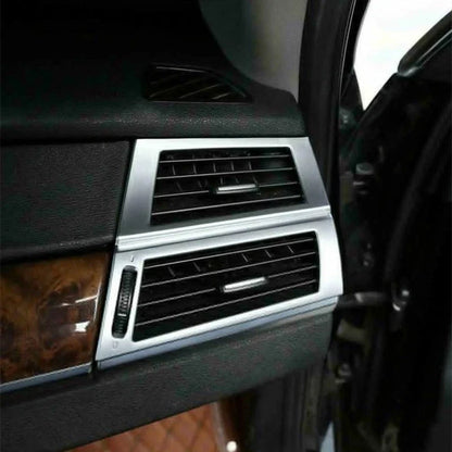 2 x Chrome Air Conditioning Socket Frame Trim for BMW X5 E70 X6 E71 (2008-2013)