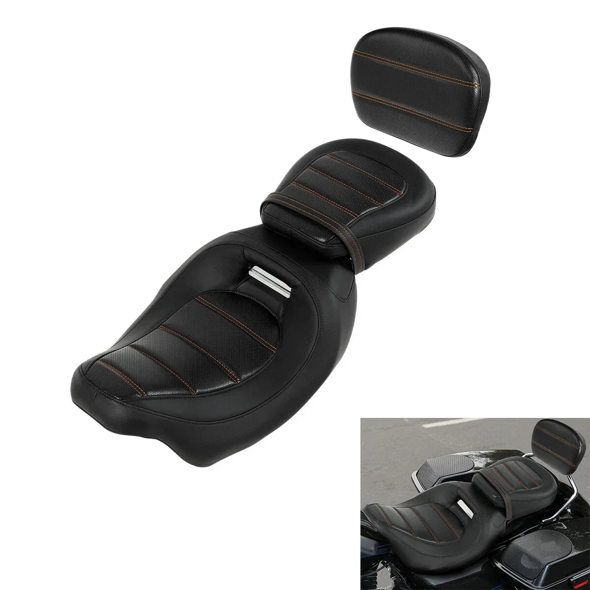 Seat & Backrest Pad for Harley CVO Street Glide (2009-2023)