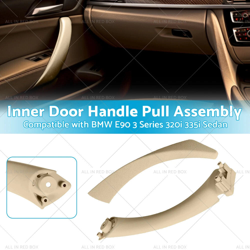 Beige Left Inner Door Handle Pull for BMW E90 3 Series 320i Sedan (2006-2013)