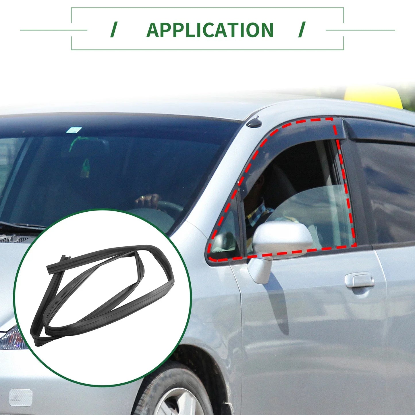 Front Right Door Window Run Channel Seal Strip for Honda Fit (2007-2014)