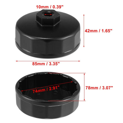 74mm 14 Flute Oil Filter Wrench Socket Remover for Mercedes Benz