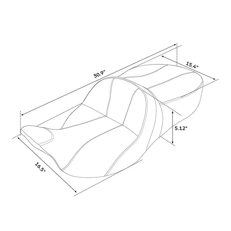 Rider Passenger Seat for Harley Touring Electra Street Tri Glide (2009-2023)